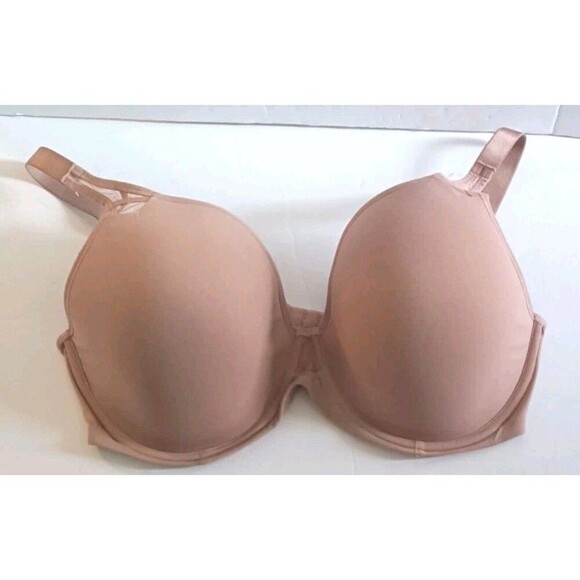 Paramour  T Shirt Bra Size 38DDD Mauve Pink Underwire Back Closure Mesh  135087 - Picture 2 of 7